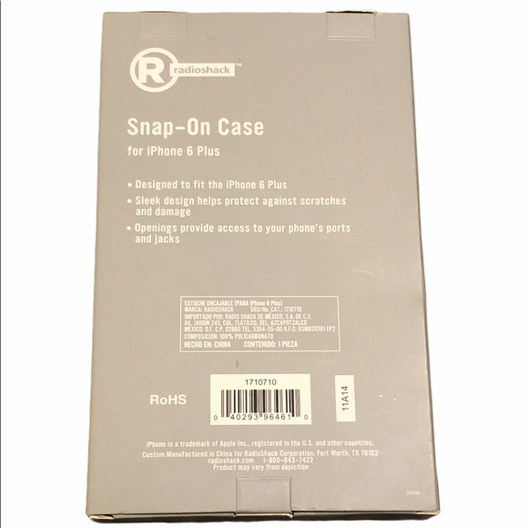 RadioShack Snap-On Case for iPhone 6 Plus Black - Picture 2 of 2